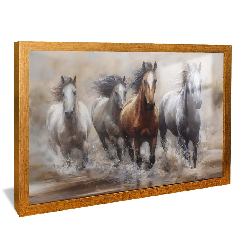 Horses Running in Water V2026 Canvas