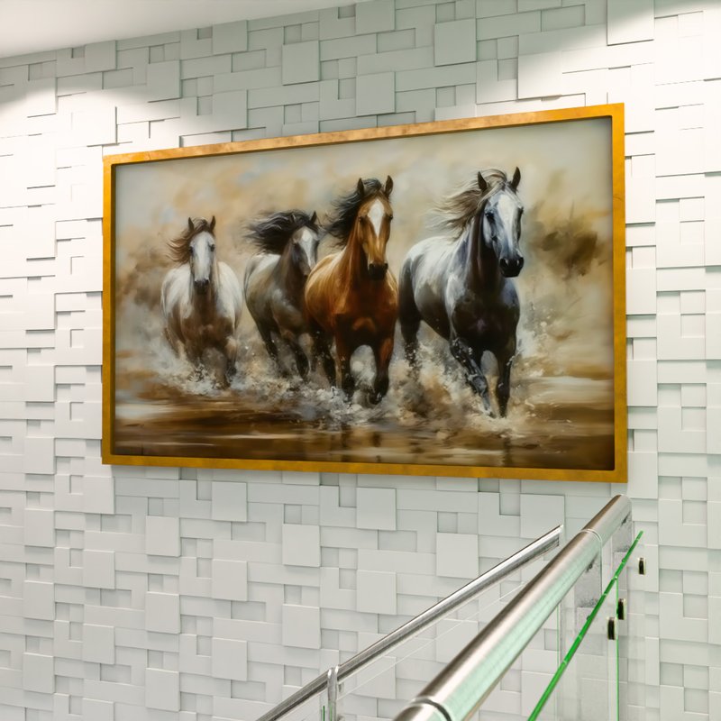 Horses Running in Water V2026 Canvas