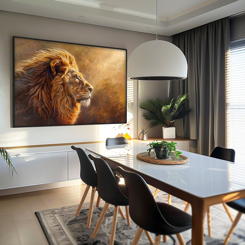 Imposing Lion V1594 Canvas