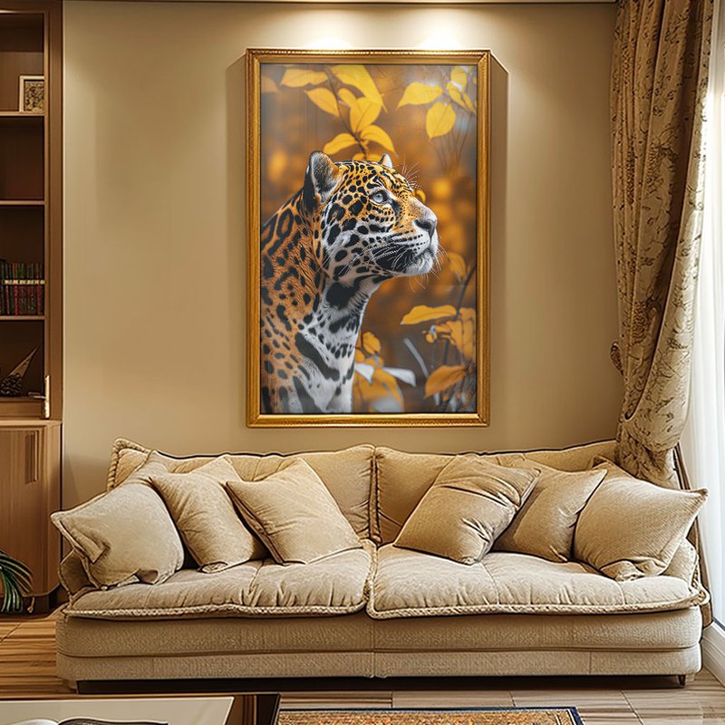 Jaguar Painted Portrait V1880 Canvas