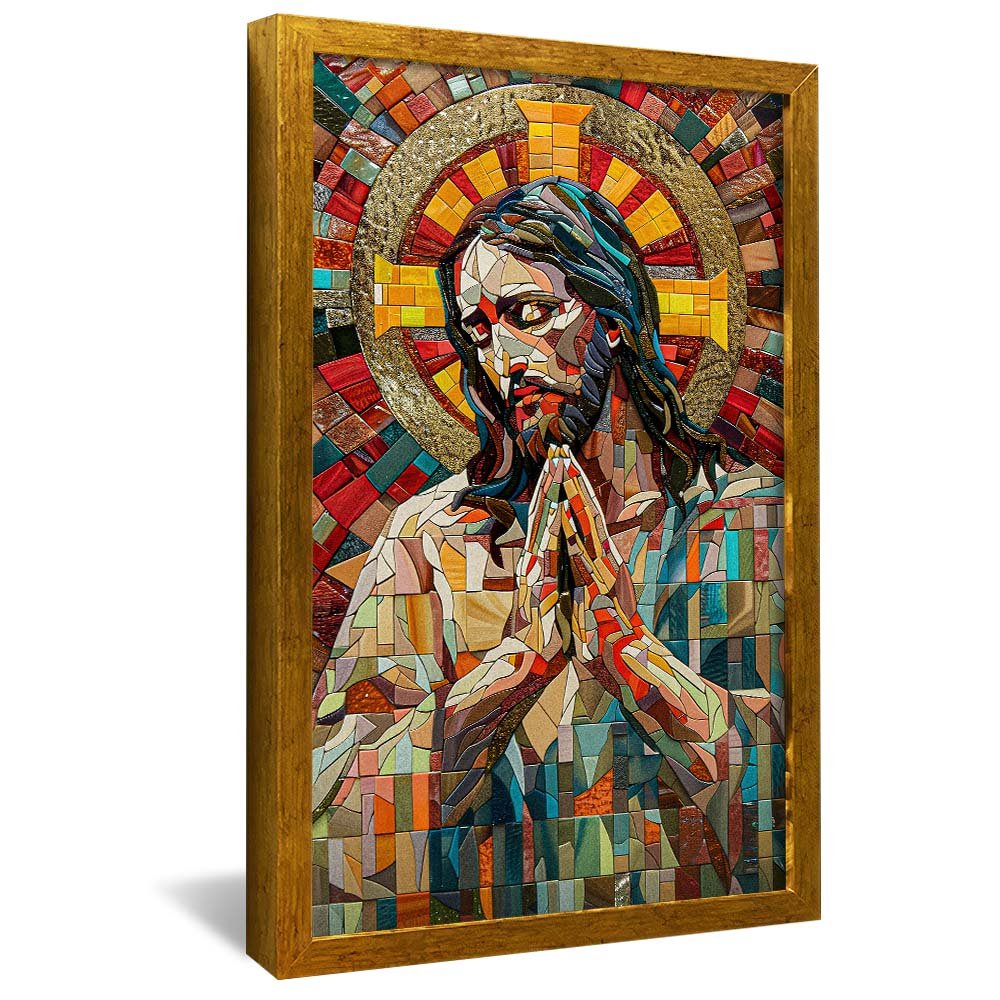 Jesus Christ in Stained Glass Canvas