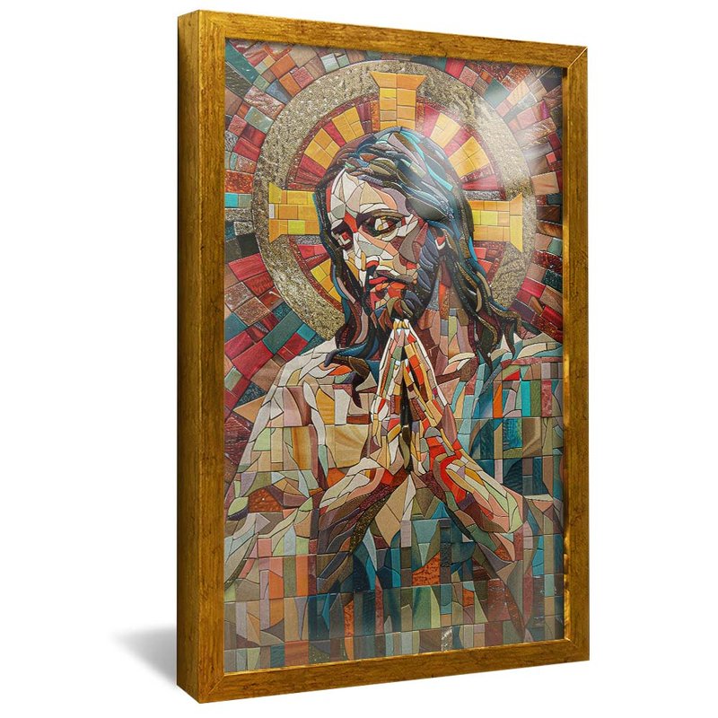 Jesus Christ in Vitral V1914 Canvas