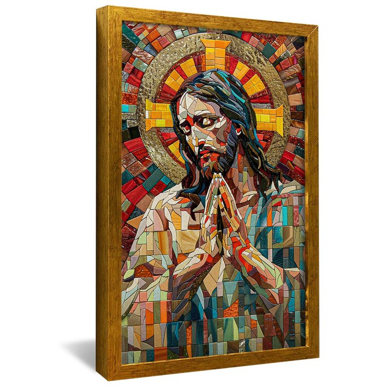 Jesus Christ in Vitral V1914 Canvas