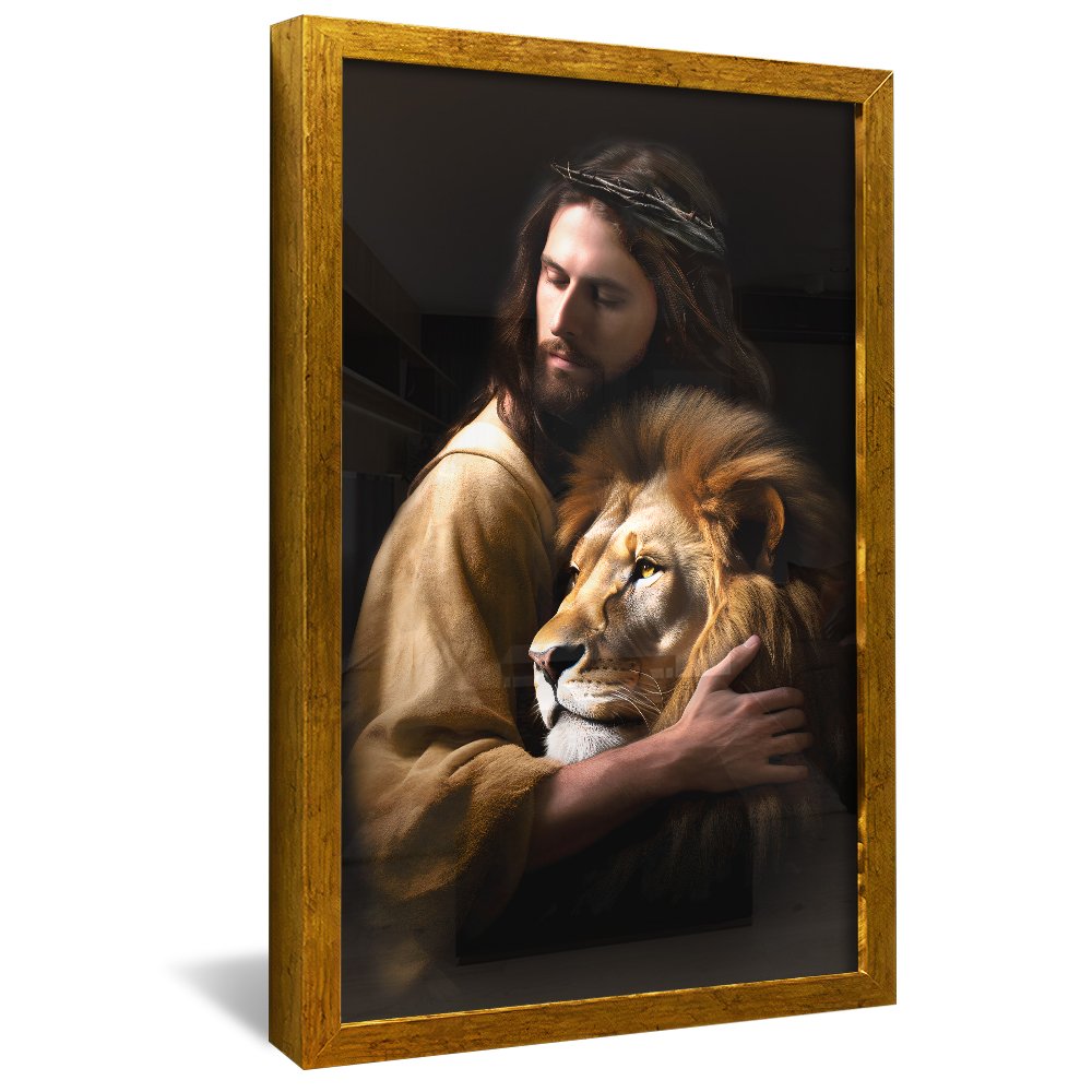 Jesus King and the Lion Canvas