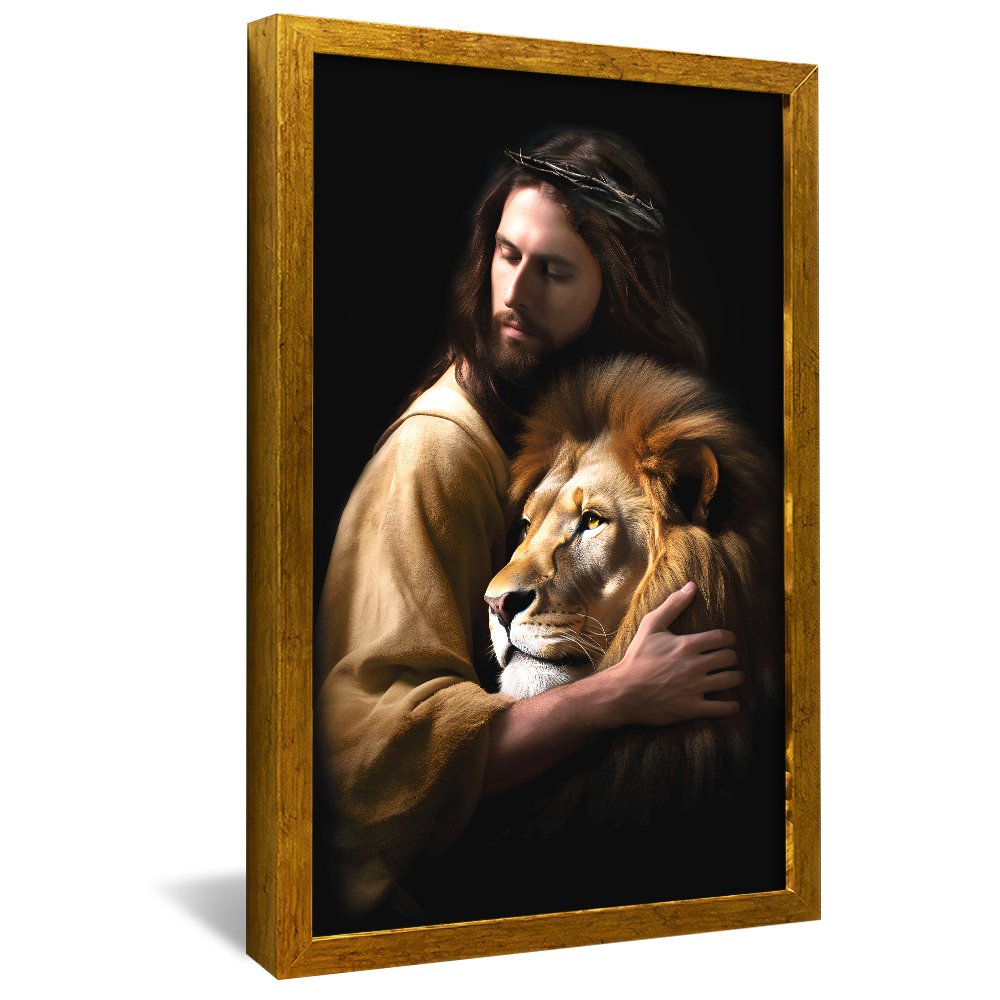 Jesus King and the Lion Canvas