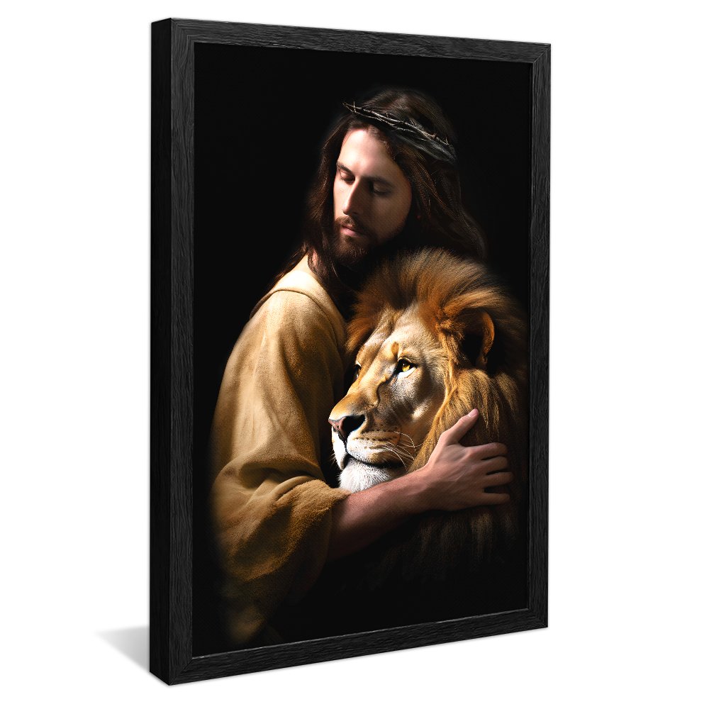 Jesus King and the Lion Canvas