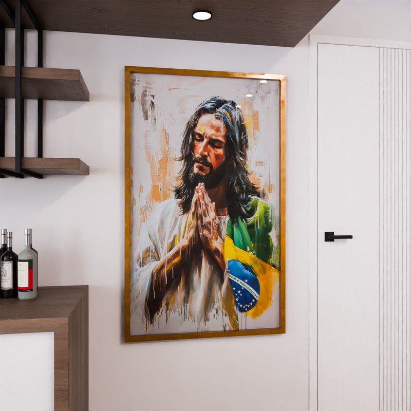 Jesus Praying for Brazil V1862 Canvas