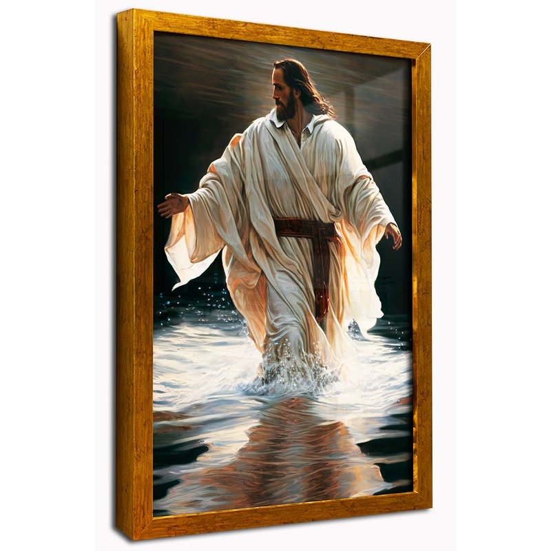 Jesus Walking in Aguas Canvas