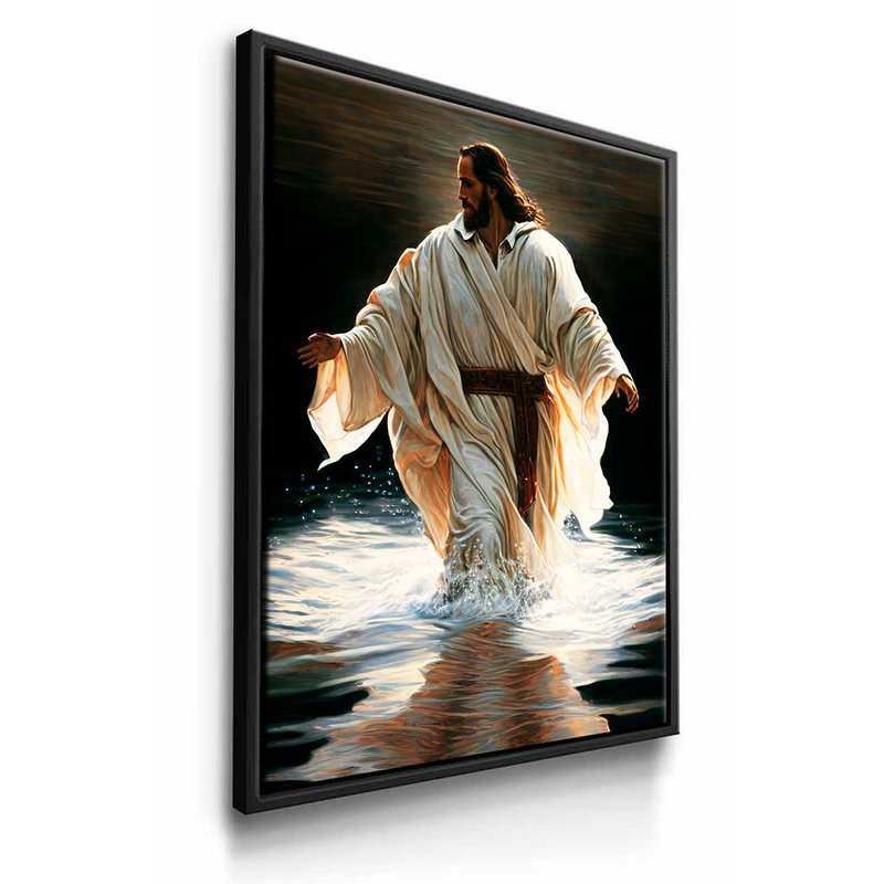 Jesus Walking in Aguas Canvas