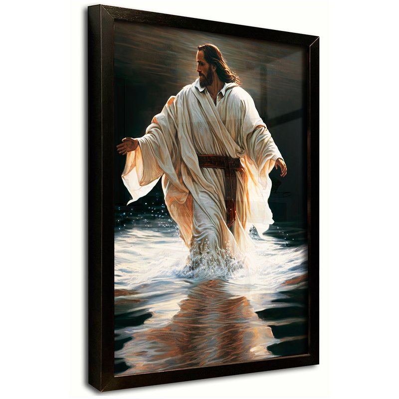 Jesus Walking in Aguas Canvas