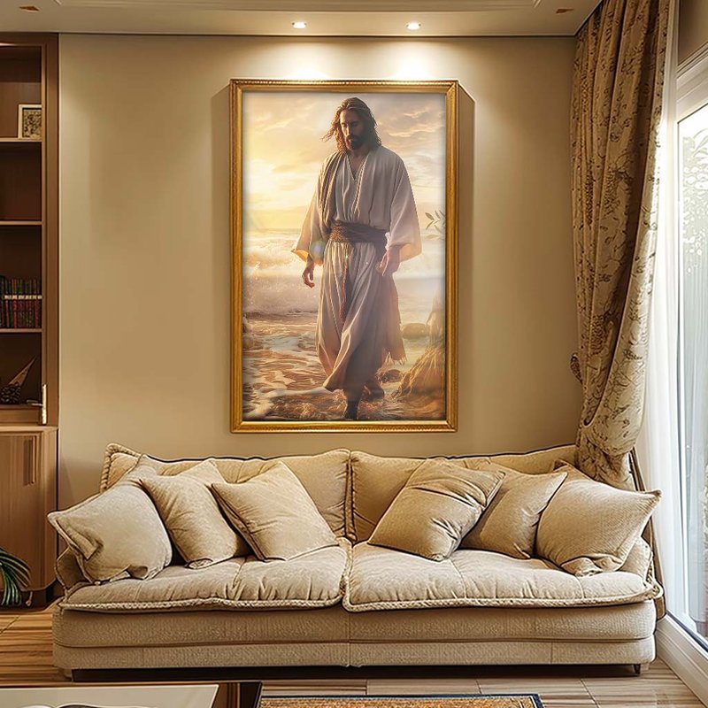 Jesus Walking in the Waters V1652 Canvas