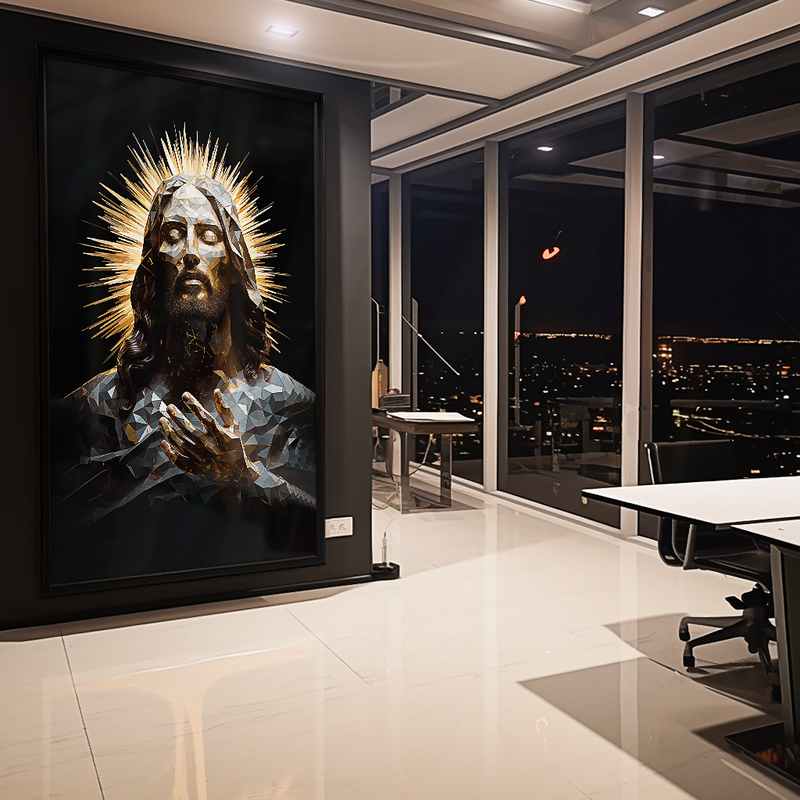 Jesus in Vitral V867 Canvas