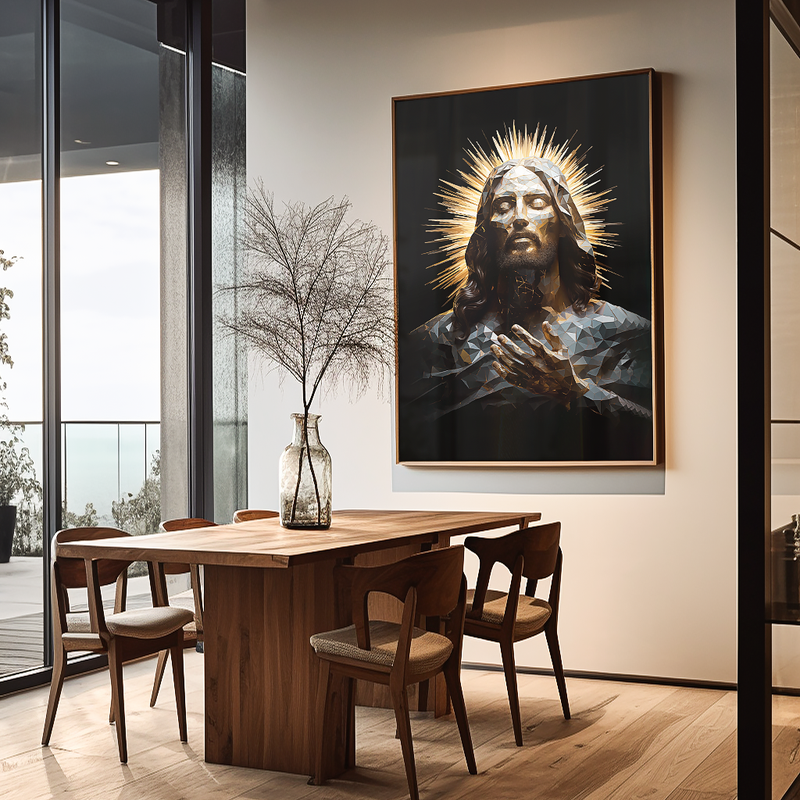 Jesus in Vitral V867 Canvas