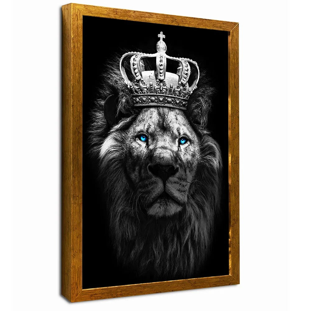 King Lion with Blue Eyes Canvas