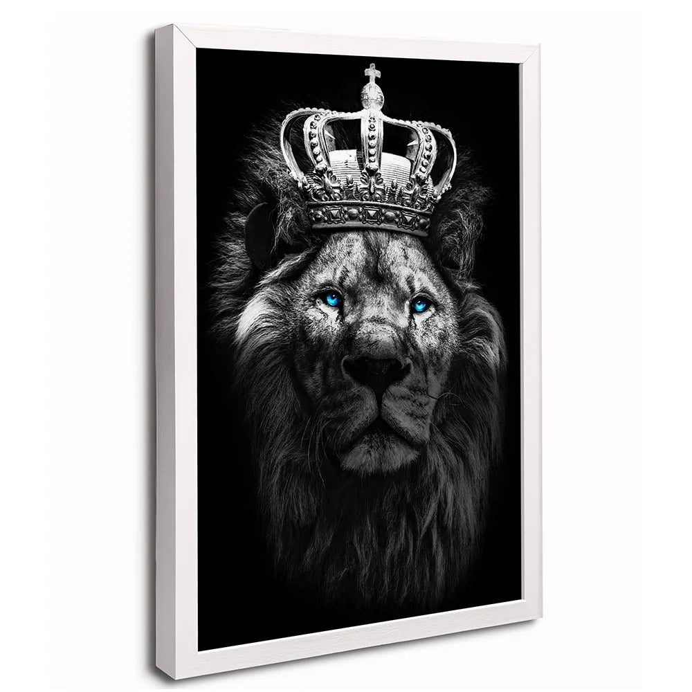 King Lion with Blue Eyes Canvas