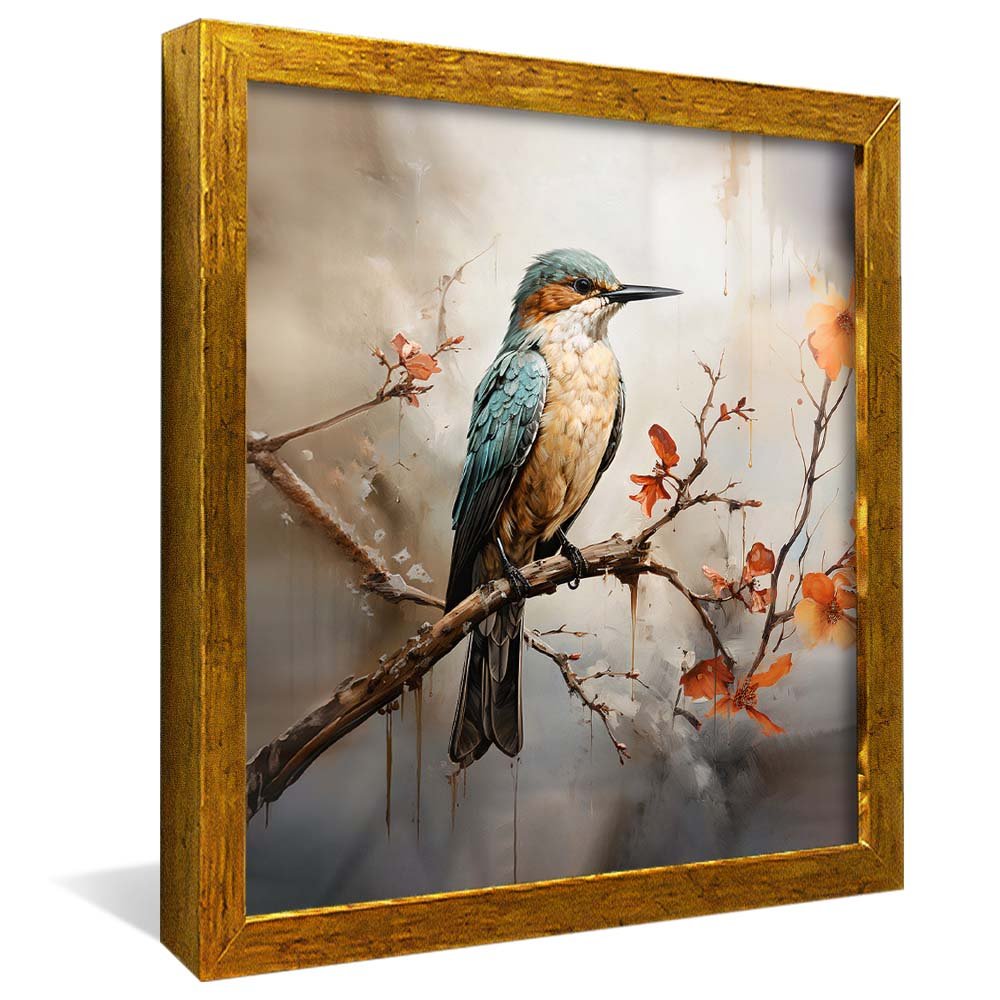 Kingfisher Bird Painting V2143 Canvas