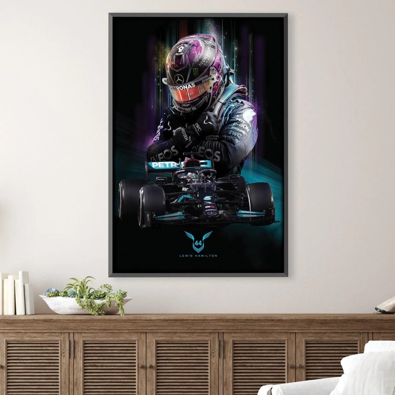 L. Hamilton F1 Canvas