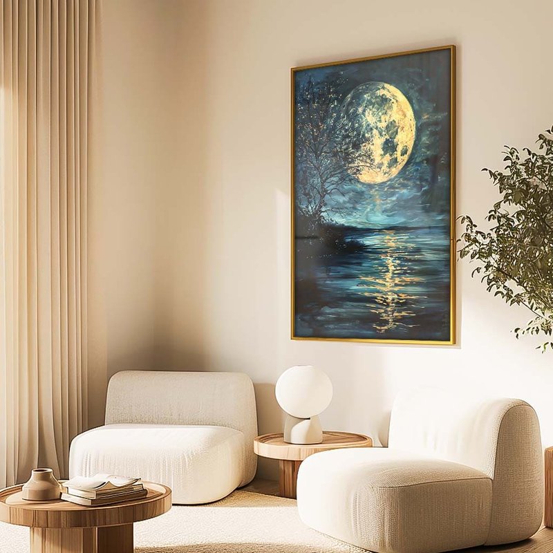 Lake and Moon V1771 Canvas