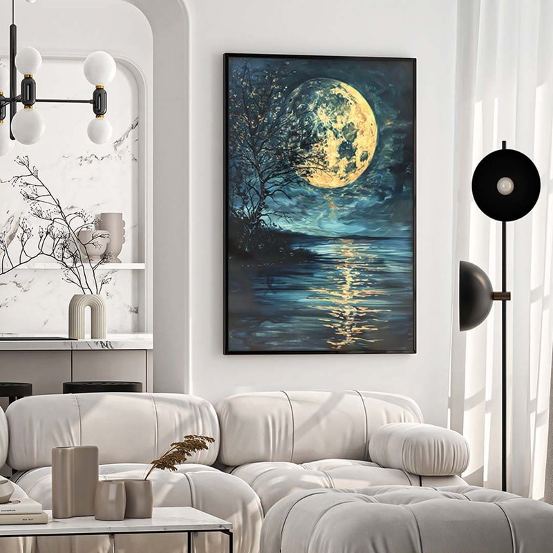Lake and Moon V1771 Canvas