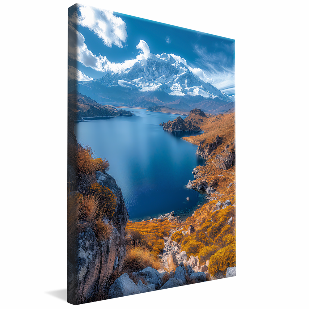 Lake on Ice Mountain V1204 Canvas