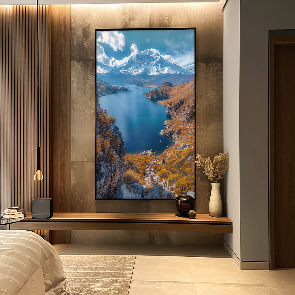 Lake on Ice Mountain V1204 Canvas