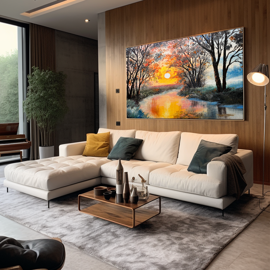 Landscape Painting Effect V819 Canvas