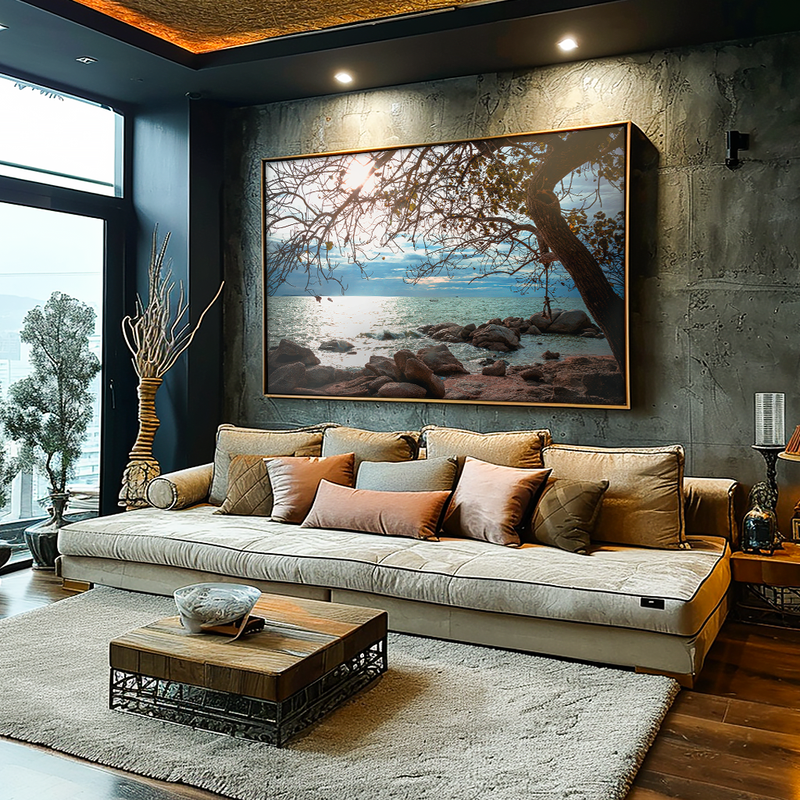 Landscape Tree and Beach V1184 Canvas