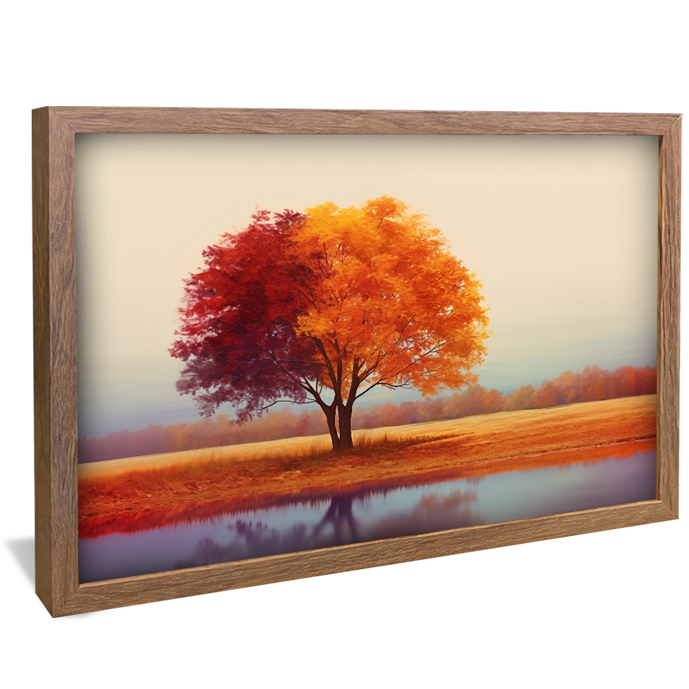 Landscape Tree and River V970 Canvas