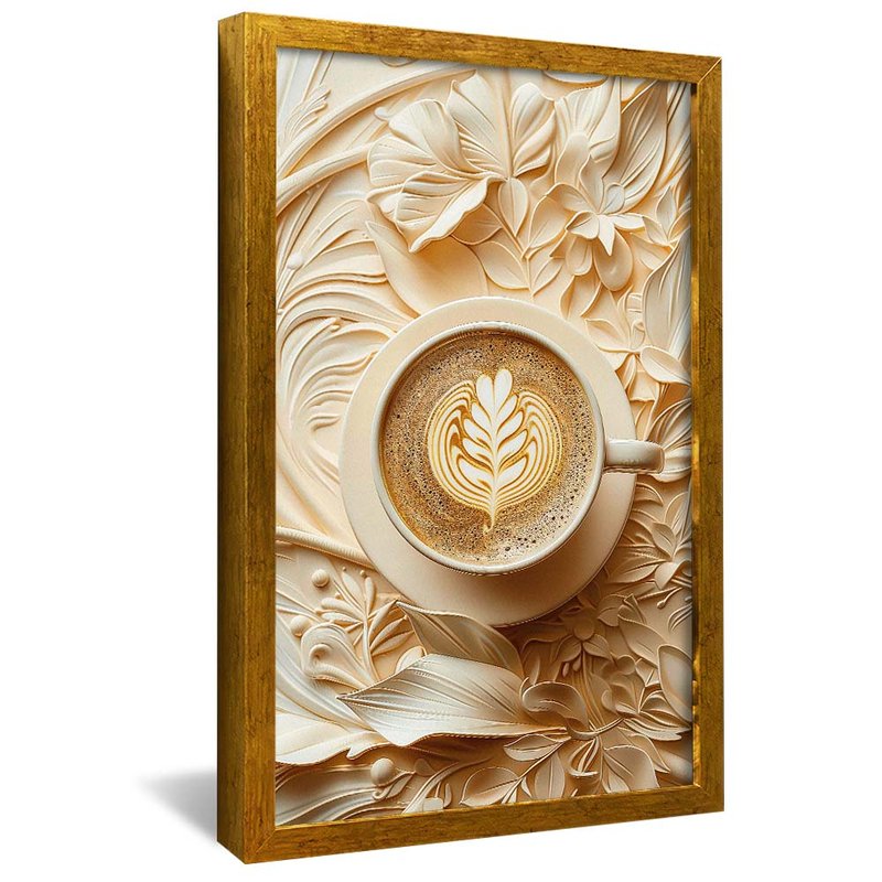 Latte Art in Capuccino V1933 Canvas