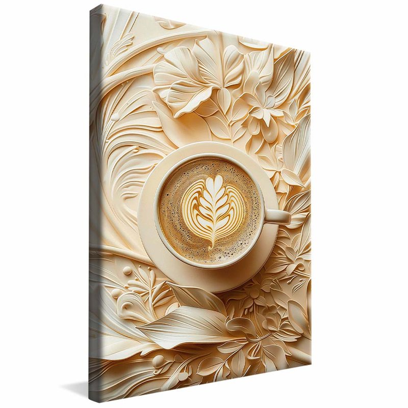 Latte Art in Capuccino V1933 Canvas