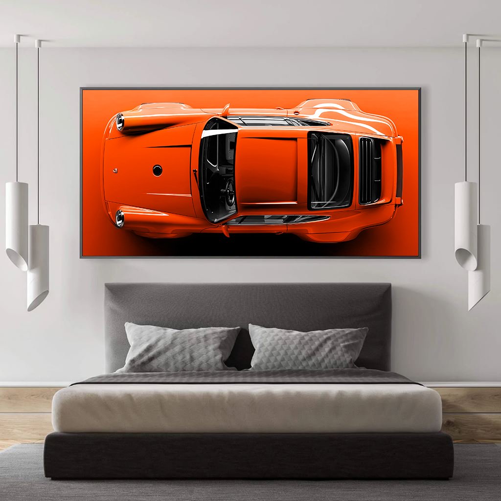 Lava Orange Porsche 911 Canvas