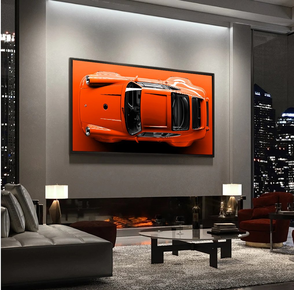 Lava Orange Porsche 911 Canvas