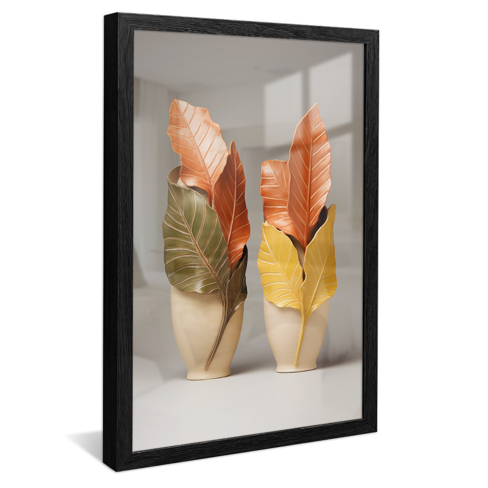 Leaf-Shaped Glass Canvas V1024