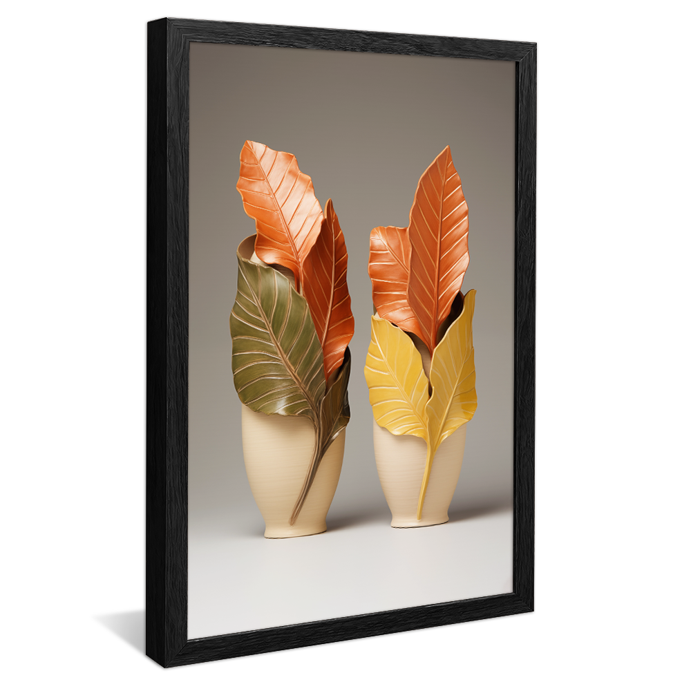 Leaf-Shaped Glass Canvas V1024