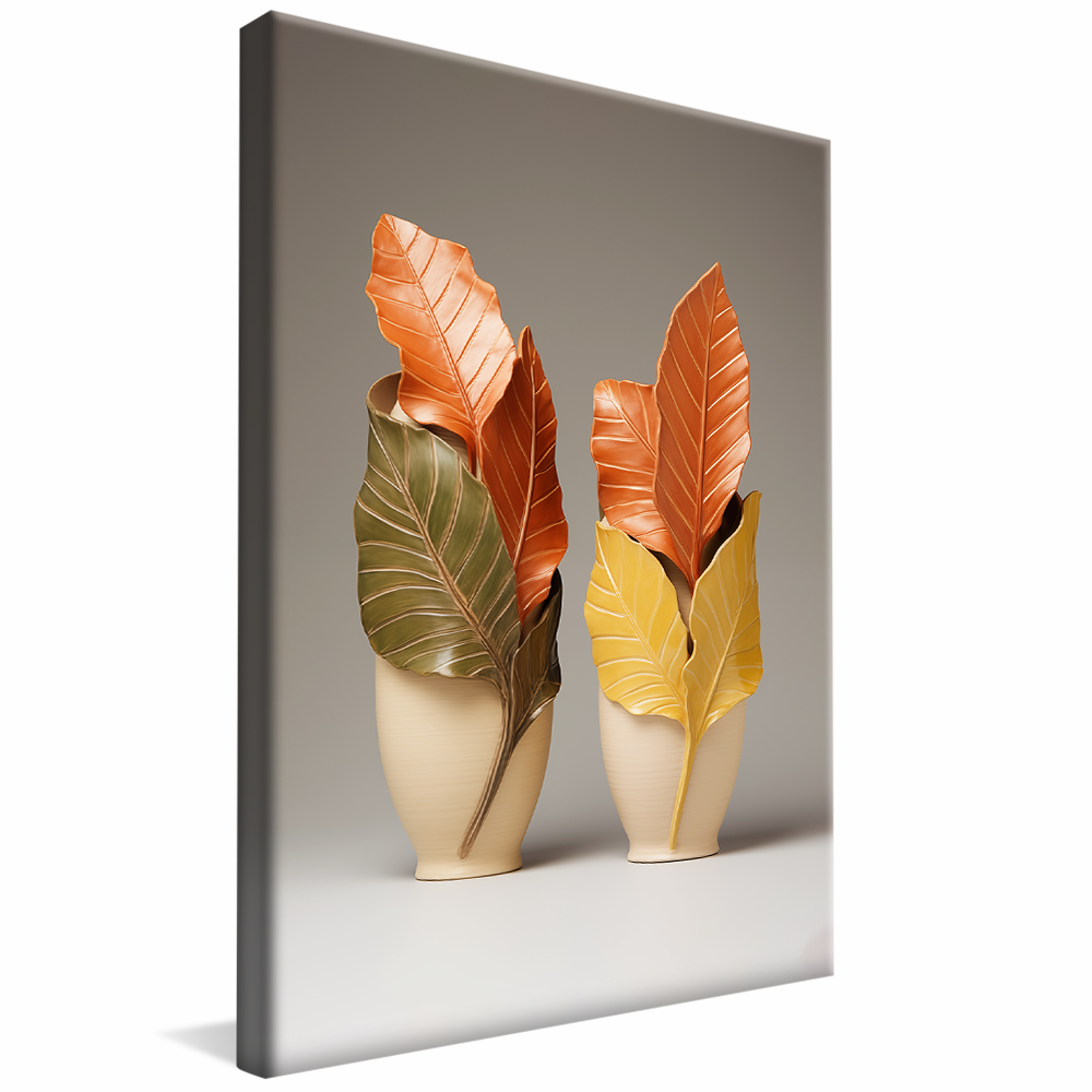 Leaf-Shaped Glass Canvas V1024