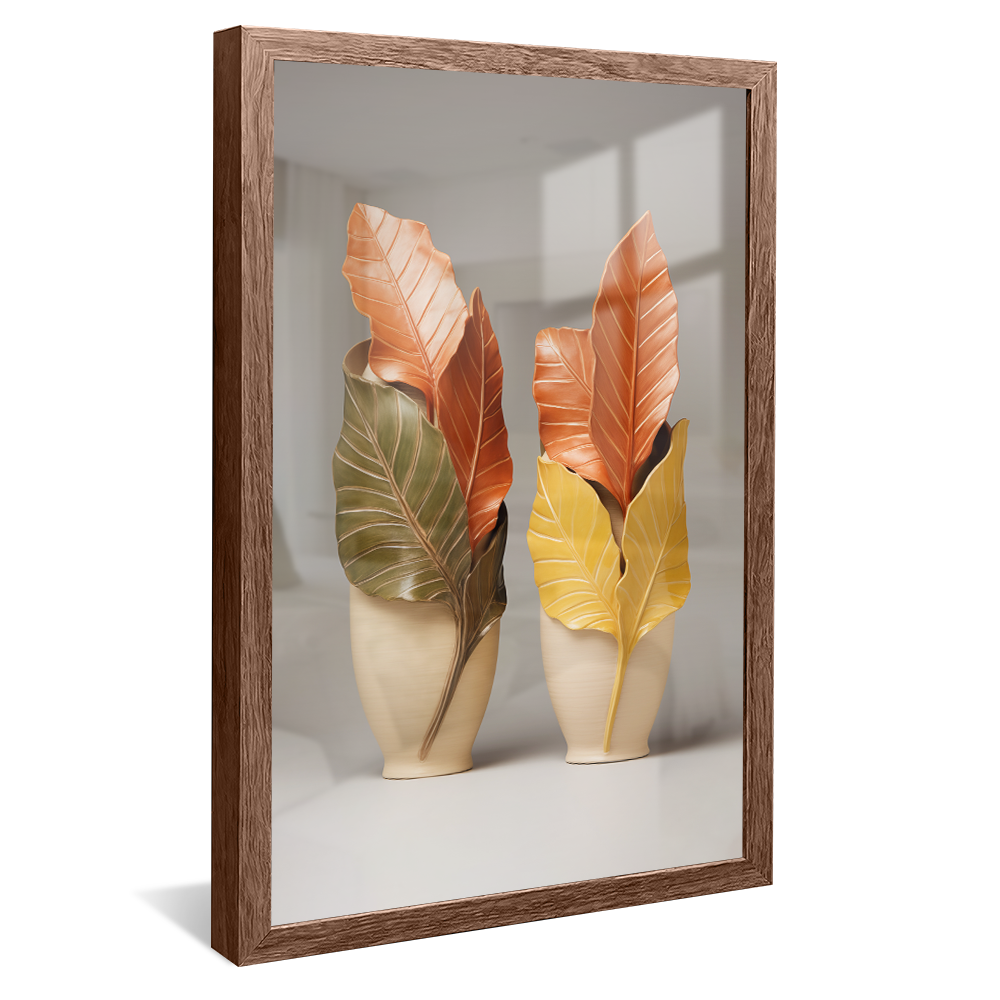 Leaf-Shaped Glass Canvas V1024