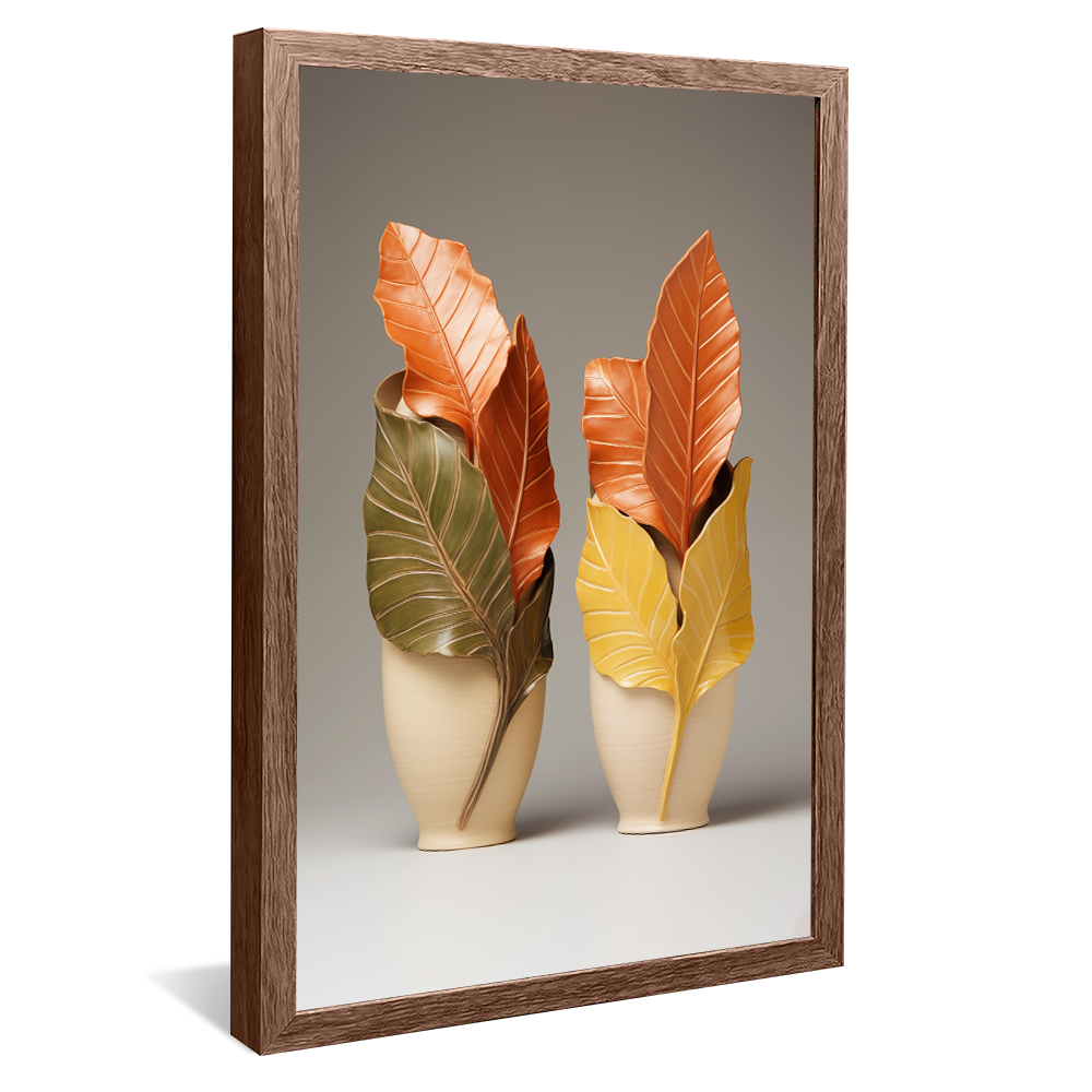 Leaf-Shaped Glass Canvas V1024