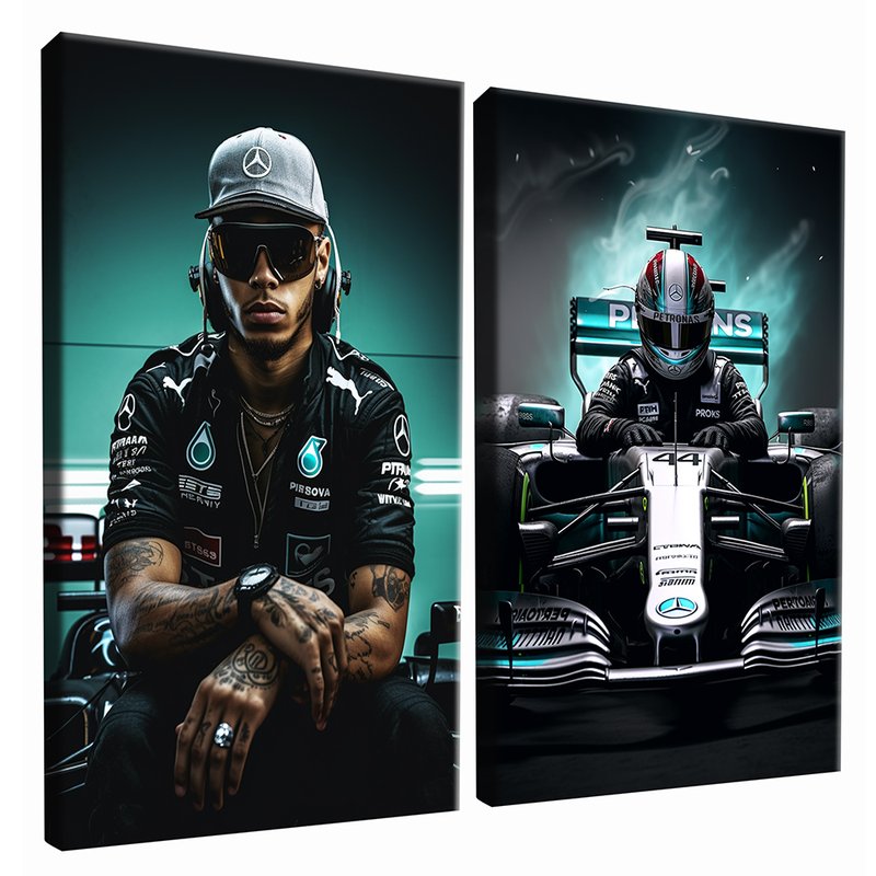 Lewis Hamilton Kit with 2 Tables Canvas