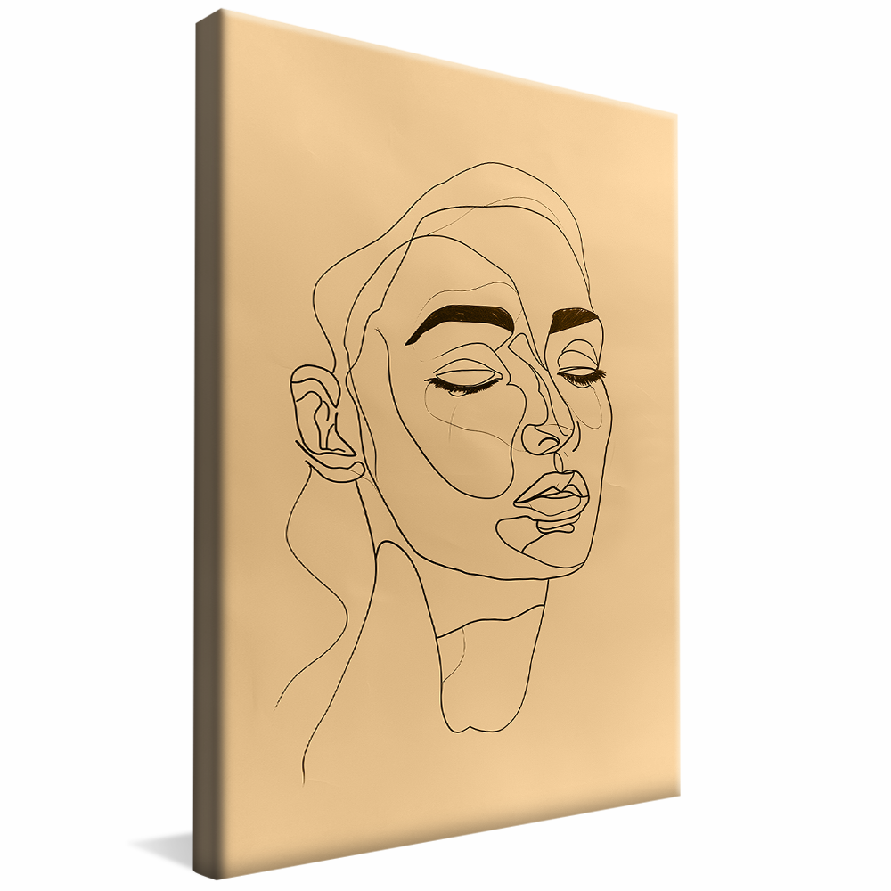 Lineart Face Painting V1152 Canvas