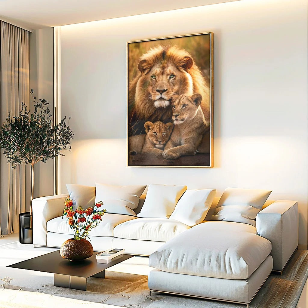 Lion Family Canvas V1394