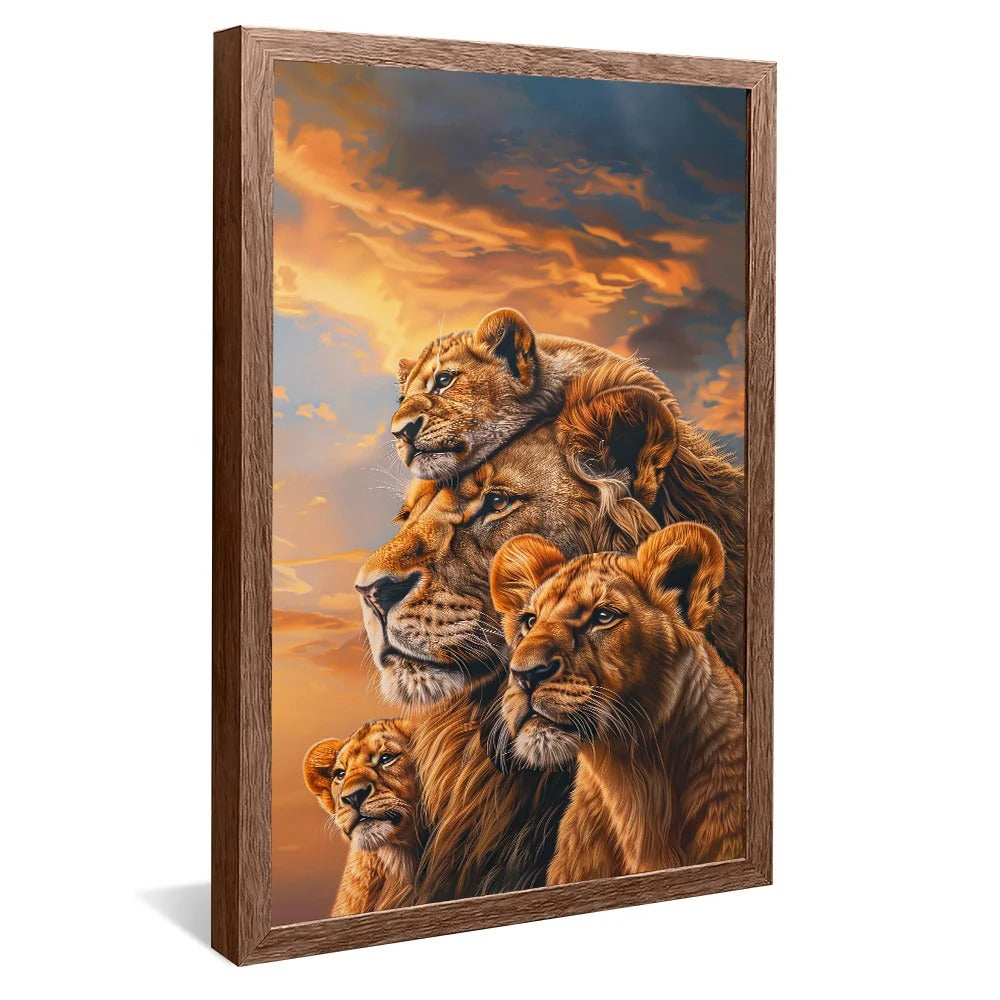 Lion Family v1439 Canvas