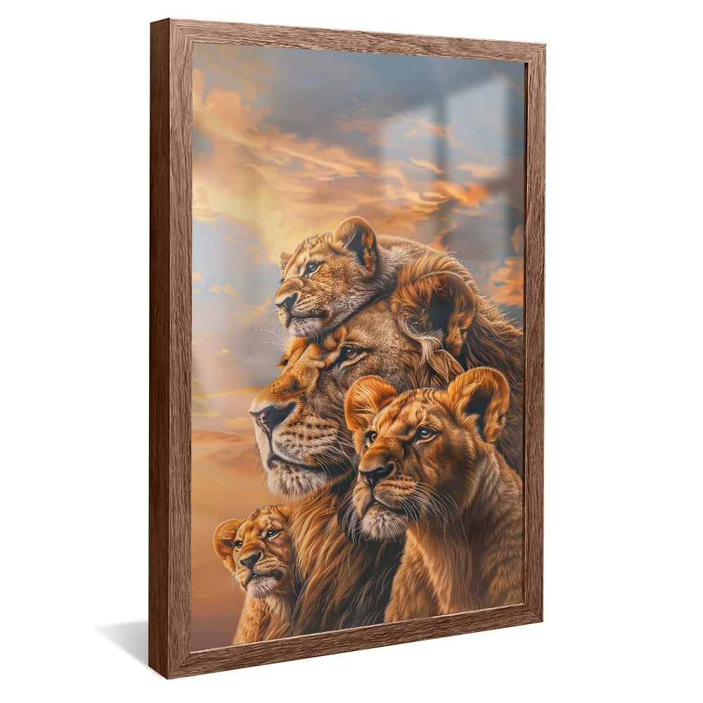 Lion Family v1439 Canvas