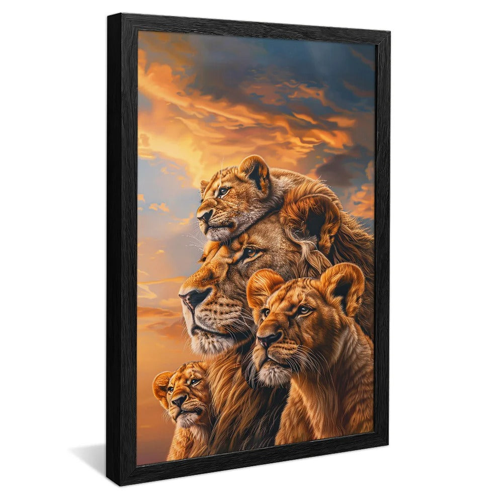 Lion Family v1439 Canvas