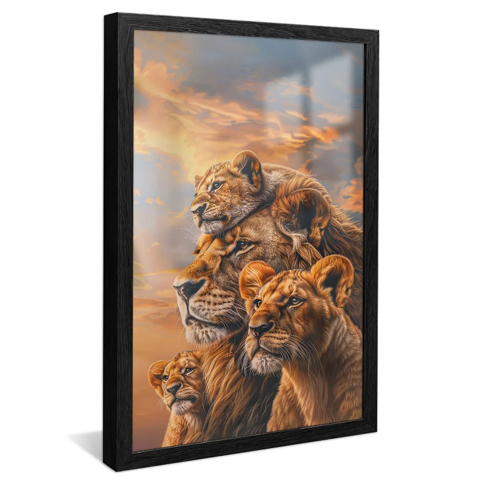 Lion Family v1439 Canvas