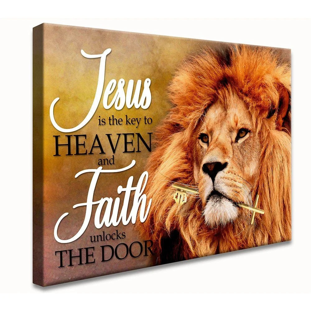 Lion Jesus is the Key Canvas