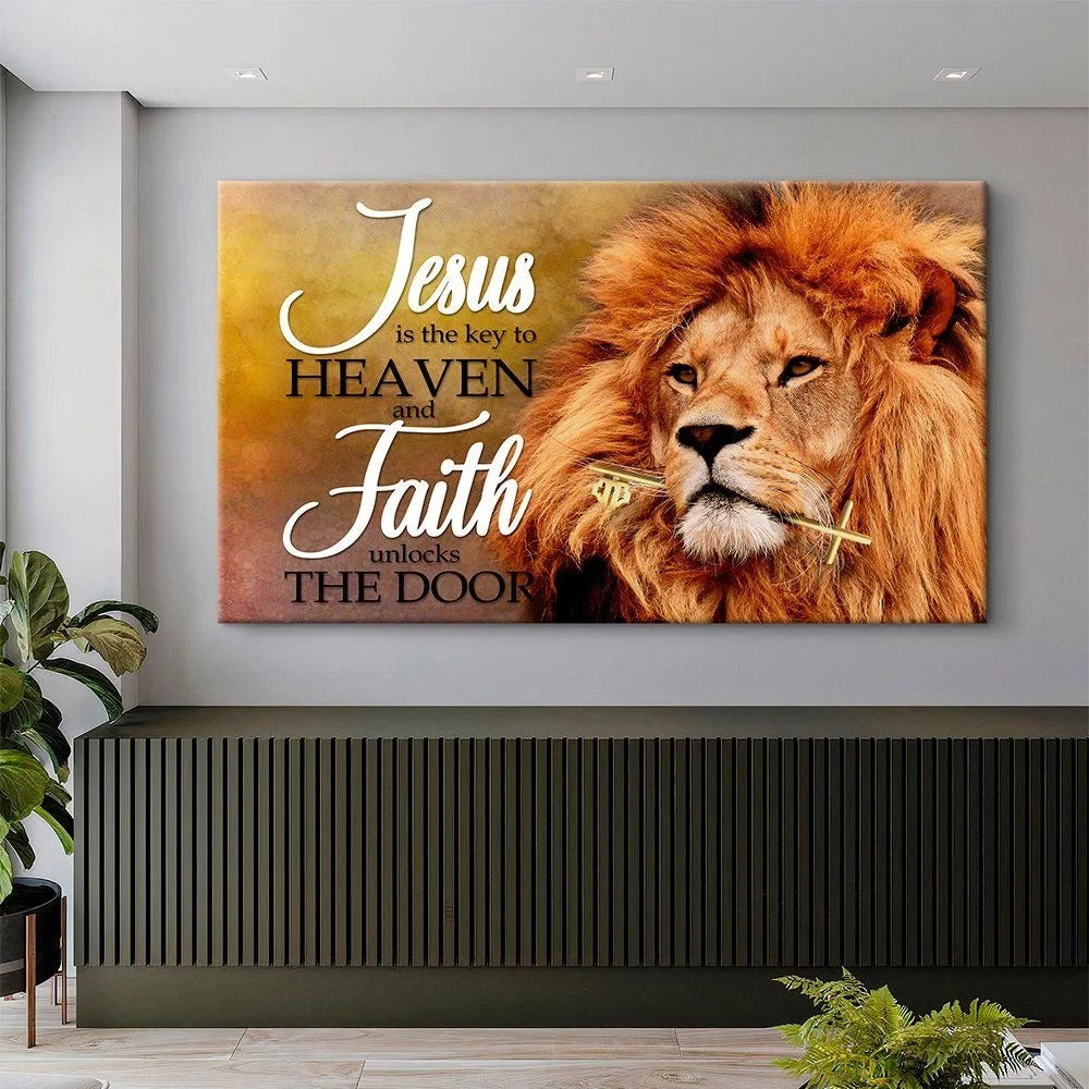 Lion Jesus is the Key Canvas