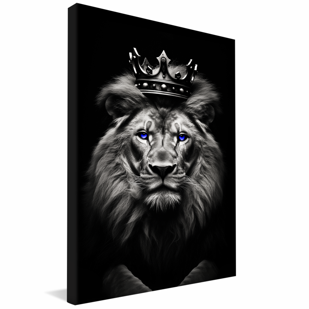 Lion King Black and White V783 Canvas