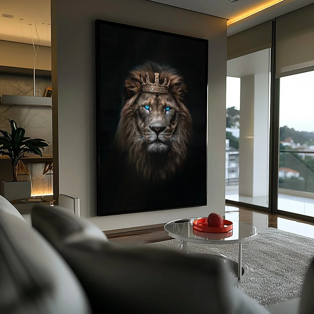 Lion King with Blue Eyes Canvas V1319