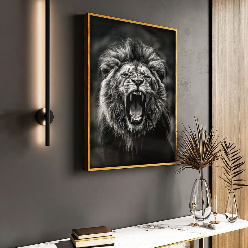 Lion Roaring V1907 Canvas