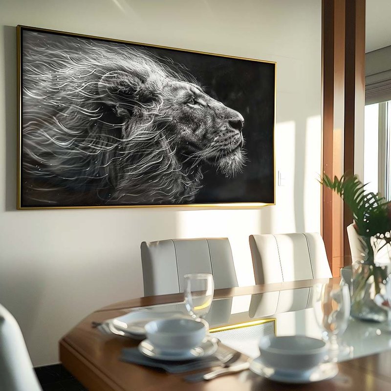 Lion in the Wind V1759 Canvas